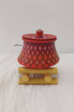 قندان مدل دیگچه هیزمی نقطهکوبی دستساز