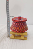 قندان مدل دیگچه هیزمی نقطهکوبی دستساز