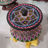 قندان مدل دیگچه هیزمی نقطهکوبی دستساز