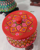 قندان مدل دیگچه هیزمی نقطهکوبی دستساز