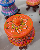 قندان مدل دیگچه هیزمی نقطهکوبی دستساز